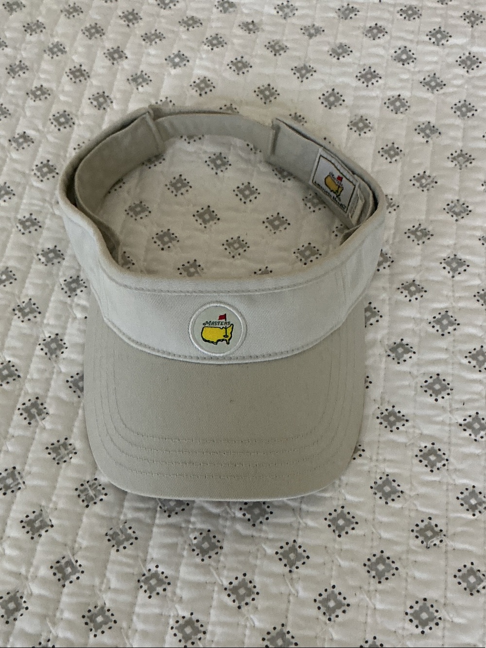 Masters Visor in khaki with Yellow Logo